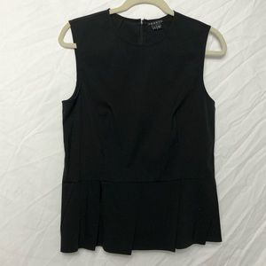 black sleeveless top